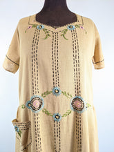Load image into Gallery viewer, 1920s Embroidered Handmade Dress | Sz L