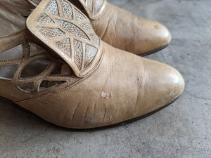1930s-40s Heeled Shoes | Approx Sz 6.5-7
