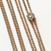 Load image into Gallery viewer, 1890s-1900s Opal + Pearl Star Slide Chain