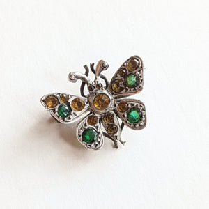 1900s Sterling Silver Butterfly Brooch