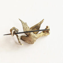 Load image into Gallery viewer, 1890s-1900s Gilt Sterling Silver Swallow Brooch