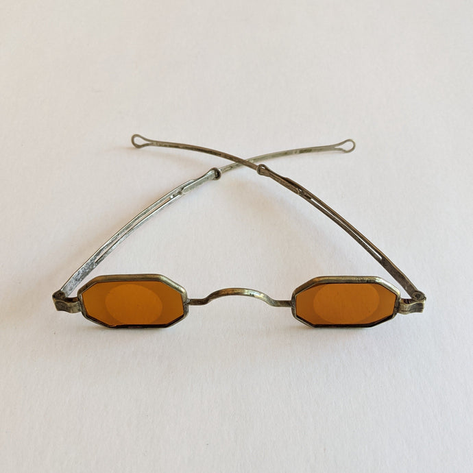 19th C. Orange Tinted Eyeglasses