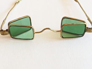 19th C. Green Tinted 4-Lens Eyeglasses