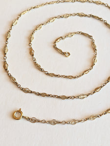 1910s-20s Quatrefoil Fancy Gold Filled Chain