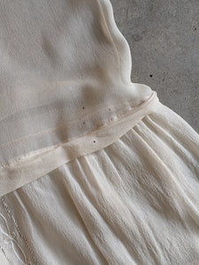 1920s Silk Chiffon Dress | Sz L