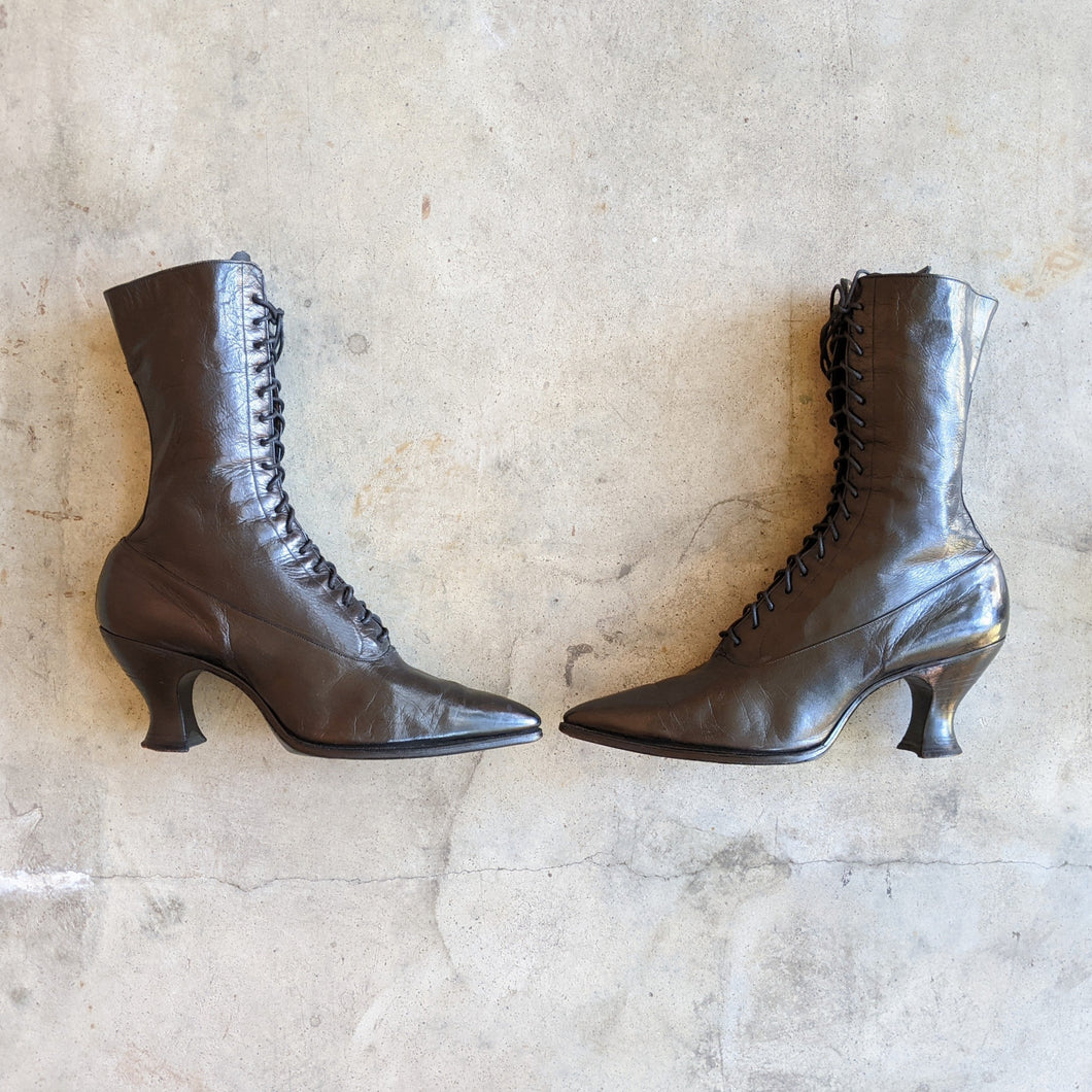 1910s-1920s Lace Up Boots | 7-7.5 US