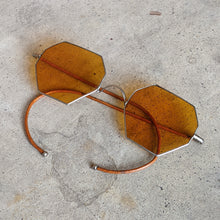Load image into Gallery viewer, 1930s Amber Tinted Octagonal Sunglasses