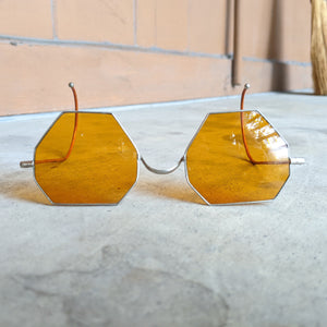 1930s Amber Tinted Octagonal Sunglasses