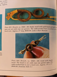 19th c. Gold Snake Hair Brooch