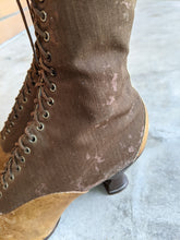 Load image into Gallery viewer, 1910s - 1920s Tall Lace Up Brown Boots | Sz 38