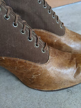 Load image into Gallery viewer, 1910s - 1920s Tall Lace Up Brown Boots | Sz 38