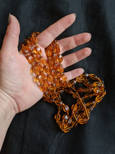 Load image into Gallery viewer, 1920s Orange Glass Bead Long Necklace