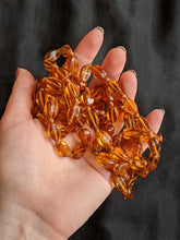 Load image into Gallery viewer, 1920s Orange Glass Bead Long Necklace