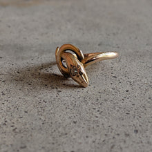 Load image into Gallery viewer, Turn of the Century 14k Diamond Snake Ring