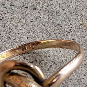 Turn of the Century 14k Diamond Snake Ring