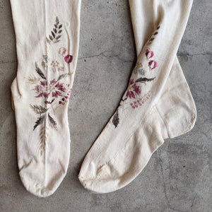 Antique Embroidered Stockings