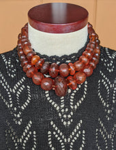 Load image into Gallery viewer, 19th C. Double Strand Amber Choker Necklace