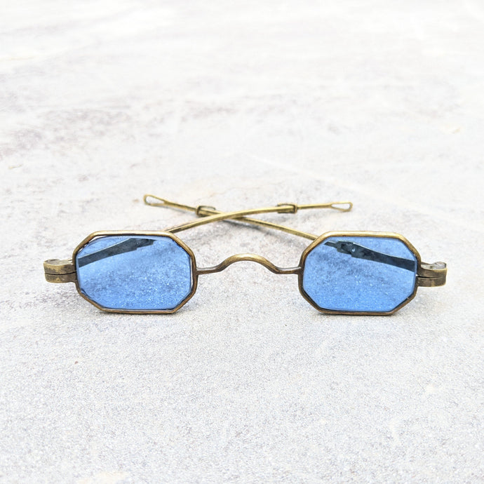 19th C. Blue Tinted Eyeglasses