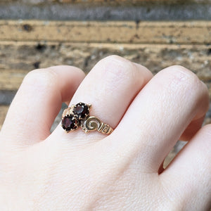 1890s-1900s 14k Gold Garnet Ring