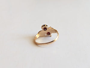 1890s-1900s 14k Gold Garnet Ring