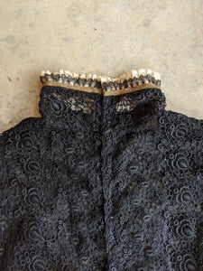 1910s Black Lace Blouse