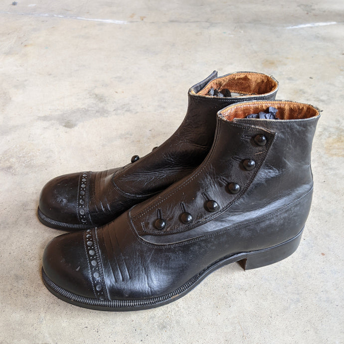 1910s Black Side Button Boots | Approx Sz 5