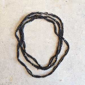 1920s French Jet Long Guard Chain