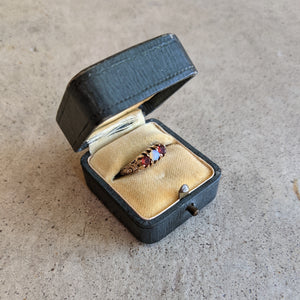 1890s-1900s Garnet + Opal Gold Ring