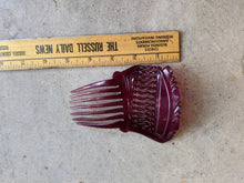Load image into Gallery viewer, Early 20th C. Raspberry Hair Comb