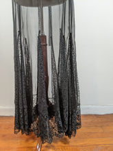 Load image into Gallery viewer, 1930s Black Silk + Lace Dress