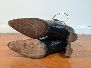 1910s-1920s Black Louis Heel Boots | Approx 6.5-7