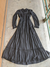 Load image into Gallery viewer, 1900s Black Cotton Wrapper Dress