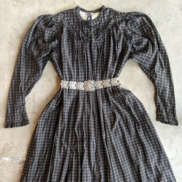 1890s Black Wrapper Dress