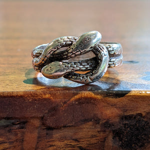 1920s-1930s Sterling Silver Snake Ring