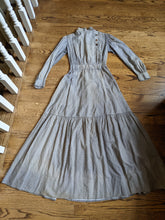 Load image into Gallery viewer, 1900s Black + White Cotton Dress