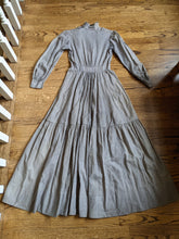 Load image into Gallery viewer, 1900s Black + White Cotton Dress