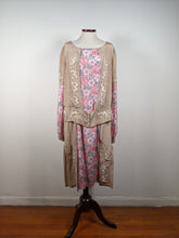 Load image into Gallery viewer, 1920s Silk Floral Dress