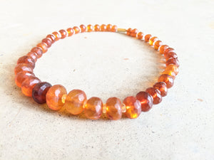 19th c. Faceted Amber Necklace