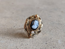 Load image into Gallery viewer, 19th c. 14k Gold Etruscan Revival Cameo Ring