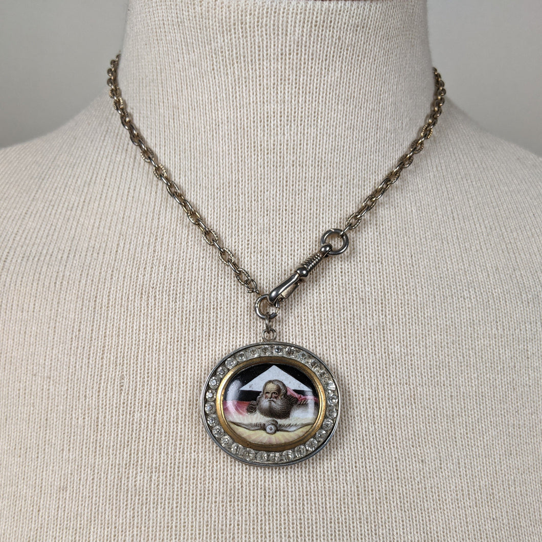 Early 19th c. Rock Crystal Silver Pendant
