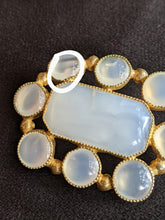 Load image into Gallery viewer, 19th c. Scottish White Agate / Chalcedony Brooch