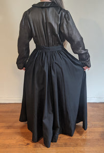 1910s Black Silk + Wool Dress