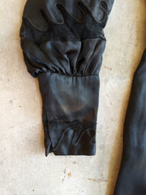Load image into Gallery viewer, 1930s Inky Black Silk Dress | XS-S