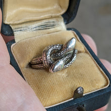 Load image into Gallery viewer, 1920s-1930s Sterling Silver Coiled Snake Ring