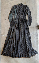 Load image into Gallery viewer, c. 1890s-1900s Dark Indigo Calico Dress