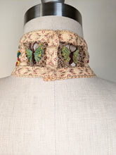 Load image into Gallery viewer, 1900s Collar with Butterflies, Spider Webs, Flowers