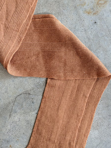 1940s Cotton + Rayon Orange Stockings