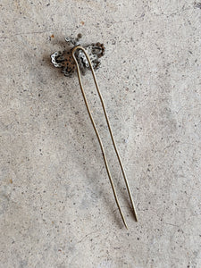19th c. Cut Steel Butterfly Hair Pin