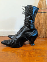Load image into Gallery viewer, 1910s-1920s Black Lace Up Boots | Approx Sz 7.5-8