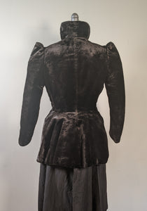 c. 1890 Silk "Seal" Plush Jacket